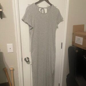 Free People Beach Gray Open-back Midi-LG